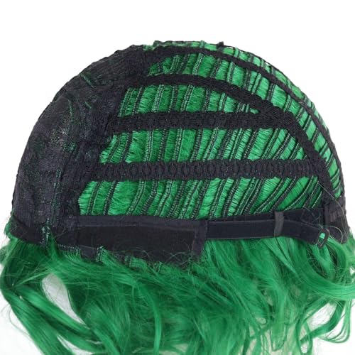 Green Wigs Women Short Curly Retro Style Halloween Costume Lolita Cosplay - color: Green