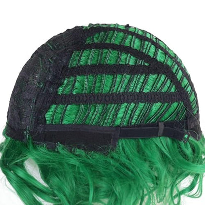 Green Wigs Women Short Curly Retro Style Halloween Costume Lolita Cosplay - color: Green