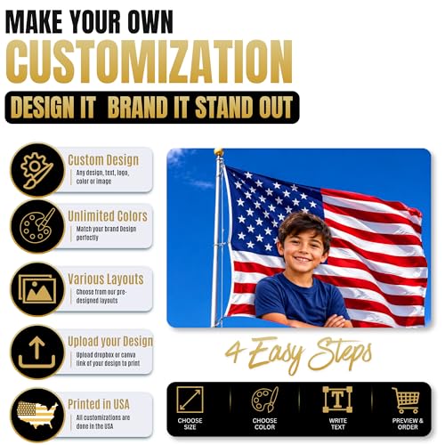 Custom Flag with Face on It by Custom Boss; Pink American Flag Custom; Custom Flag with Picture Photo Logo; 1x1½ 2x3 3x5 4x6 5x8 FT; 2 Grommets; No Pole; Made in USA - color: Flag with Photo