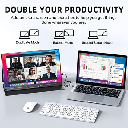 UPERFECT Portable Monitor, 15.6" IPS 1920X1080 FHD Eye Care Travel Screen - size: 15.6