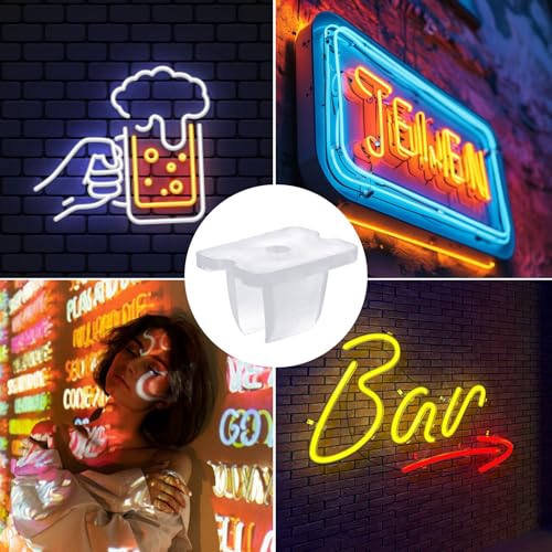 Waterproof LED Strip Mounting Clips Holder Mounting Bracket Neon Mounting Clips Fixing Clamps Holder with 100 Screws for 5mm to 6mm LED Strip Lighting, Translucent, Pack of 100 - color: 100 pcs
