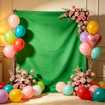 Dark Green Photography Backdrop for Photoshoot, 10x10 Ft Polyester Photo Backdrop Curtains, Dark Green Backdrops Screen for Photo Studio, Video, Content Creators, Birthday Parties Background - color: Deep Green