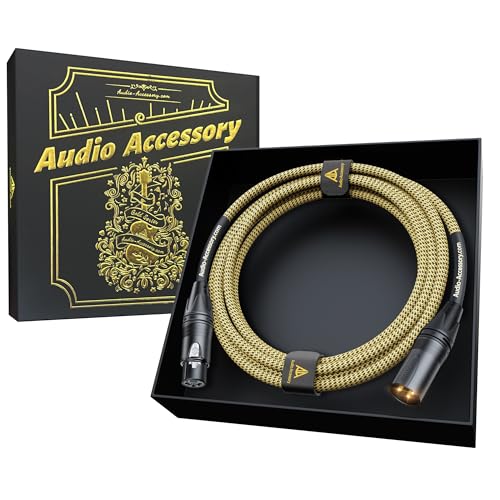AA AUDIO ACCESSORY Gold Series Star Quad XLR Cables 10ft Handmade Mic Cord - size: 10ft, 1 Pack, style: Gold Series, Neutrik