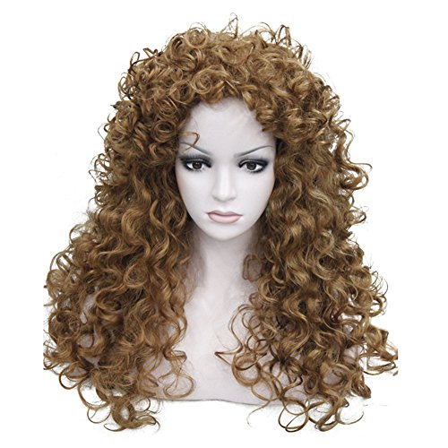 Aimole Synthetic Heat Resistant Hair Long Curly Wigs Cosplay Women Wig(27-Strawberry Blonde) - color: #27 Strawberry Blonde