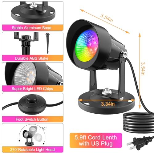 T-SUN 2 Pack LED Spot Lights Indoor with Smart APP & Remote,16M Colors - size: 2 Pack