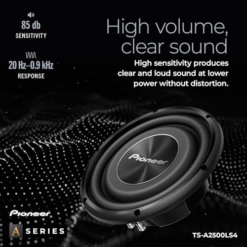 Pioneer A-Series TS-A2500LS4 Shallow-Mount 10" Subwoofer 1200W Max - size: 10" - 1200W, style: Shallow Mount Component Subwoofer
