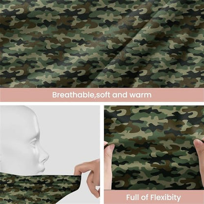 Art Owl Women's Slouchy Beanie Hat Cute Turban Hats Cancer Headwear Caps Baggy Skull Sleep Scarf - color: Camouflage Print