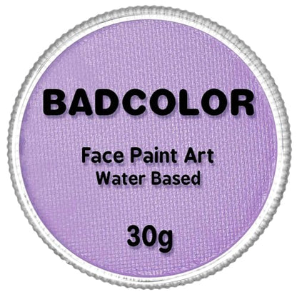 Lilac Face Body Paint (30gm), Water Activated Pastel Purple Face Painting Kit for Halloween Goth Makeup, Non-Toxic Facepaint Palette for Ursula Fairy Elf & Mystic Anime SFX Costume Cosplay Parties - color: Lilac/Pastel Purple