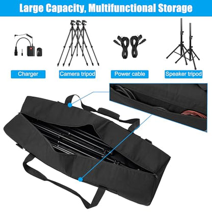 TORIBIO Tripod Carrying Case Bag, Padded Protective 39.5"x10"x6" | with Shoulder Strap and Handle, Heavy Duty, for Music Stand Mic Speaker Light Camera Monopod Stand - size: 39.5" x 10" x 6"
