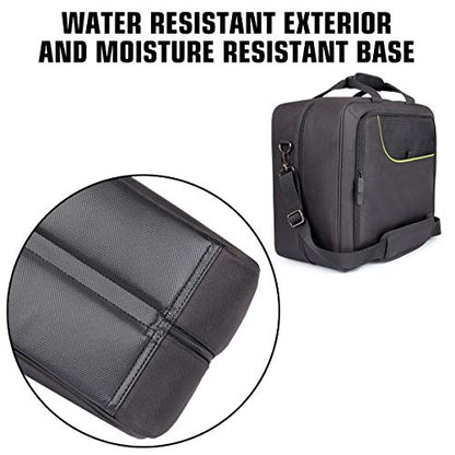 USA Gear DJ Mixer Travel Travel Bag Fits Yamaha MG10XU, MG06X, Mackie Mix8 8-Channel, Behringer Xenyx Q502USB, Adapters, Headphones, Laptops - Customer Interior, Water Resistant Exterior (Green) - color: Green