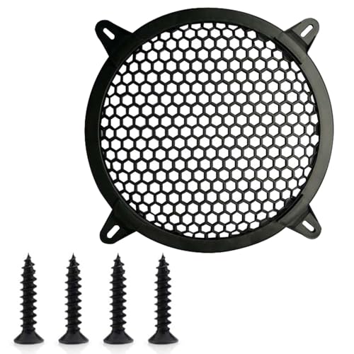 12 Inch Subwoofer Grill Speaker Grill Cover Decorative Speaker Protective Mesh Cover with Mounting Screws-Black