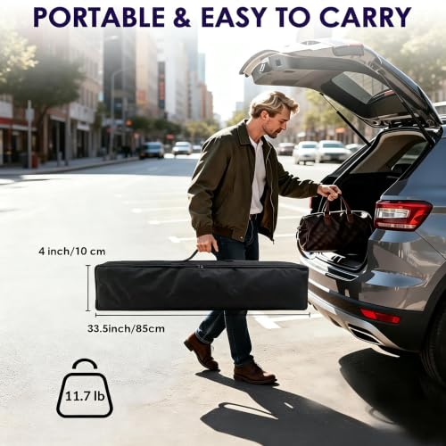 Outdoor Projector Screen with Stand, 100 inch Indoor Movie Screen 16:9 4K Rear Front Portable Projection Screen, Quick Setup Foldable Travel Home Theater Screen with Carry Bag for Backyard Camping - size: 100 inch-ZJ