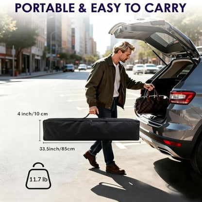 Outdoor Projector Screen with Stand, 100 inch Indoor Movie Screen 16:9 4K Rear Front Portable Projection Screen, Quick Setup Foldable Travel Home Theater Screen with Carry Bag for Backyard Camping - size: 100 inch-ZJ