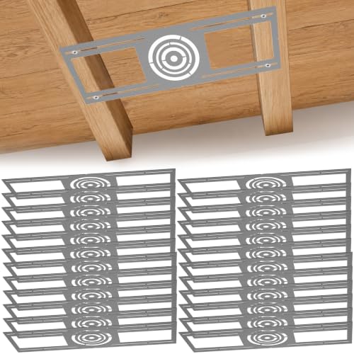 24 Pack New Construction Mounting Plate for 3/4/5 Inch LED Recessed Lighting, Galvanized Steel Rough-in Plate, Flat Wafer Light Bracket for Ceiling Downlight Housing Installation - color: 24 PACK