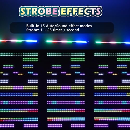 360° Moving Head DJ Lights 250W Beam Curtain & Strobe Stage Lights Bar 12x10W RGBW 4in1 DMX512/Sound/RDM Professional DJ Stage Props for Party Live Show Wedding - 1 Pcs