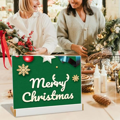 3 Pack Acrylic Sign Holder 8.5X11 for Wedding Anniversary Party, Horizontal White Tabletop Sign Display for Business Restaurant/Hotel/Office Meeting Events Information Holder - size: 11X8.5 L