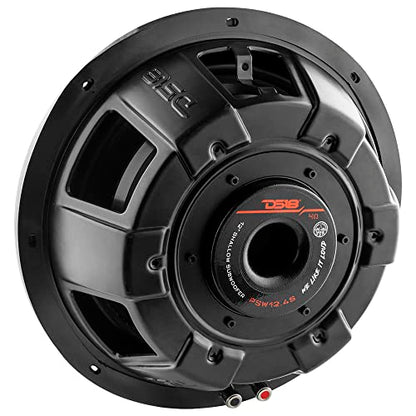 DS18 PSW12.4S 12" Shallow Mount Subwoofer 1200 Watts Max Power 600 Watts RMS Single Voice Coil 4 OHMS Water Resistant - Best Sub for Tight Spaces in Car & Trucks - 1 Speaker - style: 12" Single Voice Coil 4 Ohm