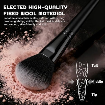Makeup Brush Set, 62Pcs Makeup Brushes Set Professional, Multi-functional Makeup Brush Sets & Kits with Case Facial Makeup Accessories, Foundation Makeup Brush Kit Eye Make up Brushes & Tools - color: Black