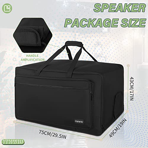 Speaker Carrying Bag with Thickened Sponge for Compact 15" Speaker Cabinets; Heavy-Duty Fits QSC K15, Yamaha DXR15 and more (IT-TOTE15), Black - size: 15'' Speaker