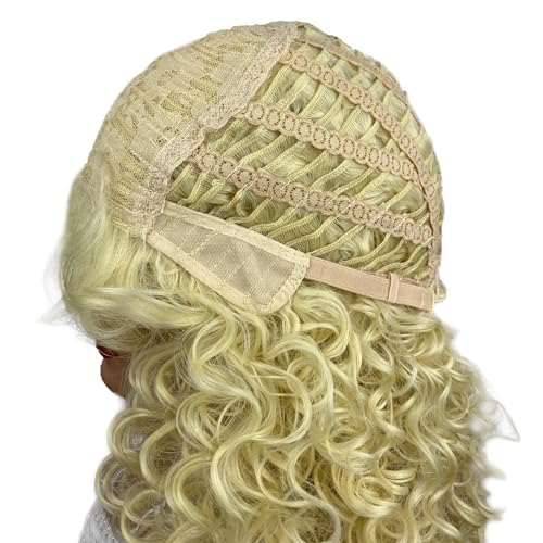 Aimole Long Curly Wigs Synthetic Heat Resistant Hair Cosplay Women Wig (613 Blonde) - color: 613 Blonde