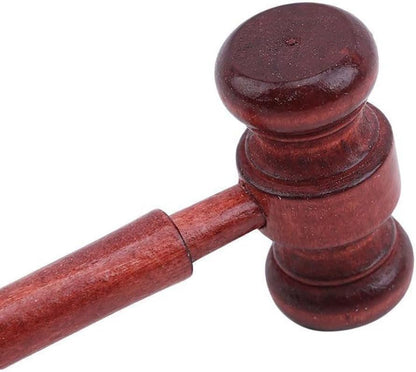 2Pcs Red Wood Judge Gavels Auction Court Gavels Wooden Judge Hammers Wood Hammer Props Judge Costume Accessories for Lawyer Courtroom 3.2 x 6.7 x 17.4 cm，Desk Accessories and Workspace Organizers