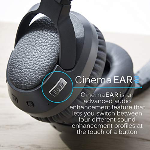MEE audio Matrix Cinema Bluetooth Wireless Over-Ear High Resolution Stereo Headphones with aptX Low Latency for Improved Lip Sync & CinemaEAR Audio Enhancement for Clearer Sound in Movies and TV Shows - style: Low Latency Headphones Only