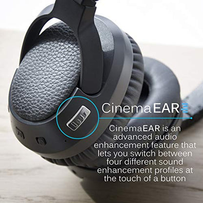 MEE audio Matrix Cinema Bluetooth Wireless Over-Ear High Resolution Stereo Headphones with aptX Low Latency for Improved Lip Sync & CinemaEAR Audio Enhancement for Clearer Sound in Movies and TV Shows - style: Low Latency Headphones Only