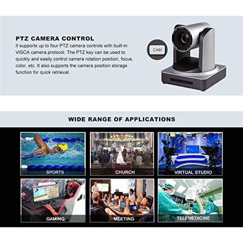 CINETREAK C1 4*HDMI Video Mixer Switcher with 5inch Screen livestream Video Mixer H.264 Recorder with PTZ Camera Control Broadcast switcher Live Production Mixer for OBS,Vmix,YouTube,Ins - style: Cinetreak C1