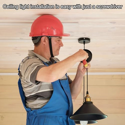 PATIKIL 110mm (4.3") Universal Light Fixture Mounting Bracket Kit, Light Crossbar Round Ceiling Plate with Screw for Wall Lights Ceiling Lighting Pendant Chandelier - size: 110mm