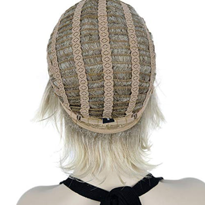 Lydell Short Layered Shaggy Wavy Full Synthetic Wigs (R12-26 Blonde Mix) - color: R12-26 Blonde Mix