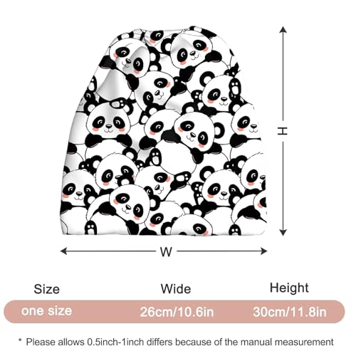 Art Owl Women's Slouchy Beanie Hat Cute Turban Hats Cancer Headwear Caps Baggy Skull Sleep Scarf - color: Cartoon Panda