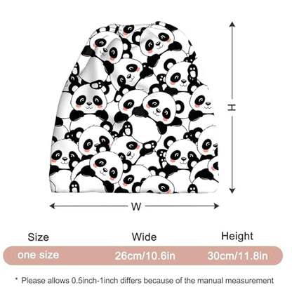 Art Owl Women's Slouchy Beanie Hat Cute Turban Hats Cancer Headwear Caps Baggy Skull Sleep Scarf - color: Cartoon Panda