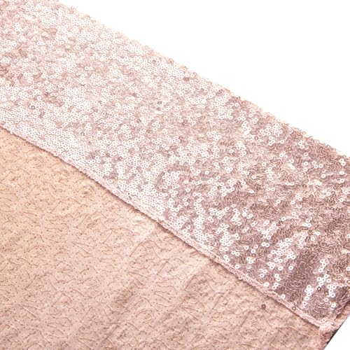 Juya Delight 6FT X 8FT Non-Transparent Sequin Photography Background Backdrop Curtain for Birthday Party Wedding Festival Ceremony (Rose Gold) - color: Rose Gold, size: 6ft x 8ft