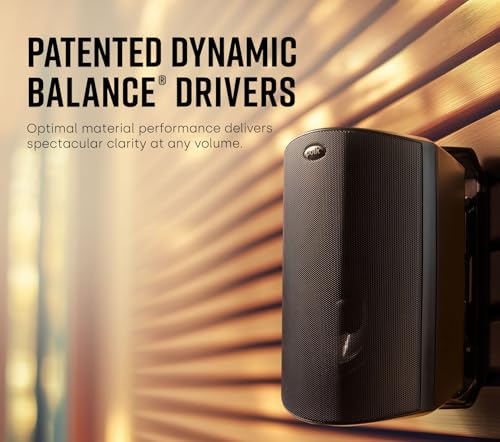 Polk Audio Atrium 5 Outdoor Speakers with Powerful Bass (Pair, Black) - color: Black, size: 2 Speakers, style: Atrium 5