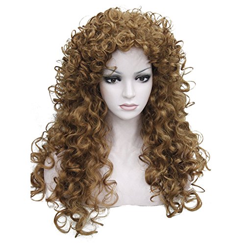 Aimole Synthetic Heat Resistant Hair Long Curly Wigs Cosplay Women Wig(27-Strawberry Blonde) - color: #27 Strawberry Blonde