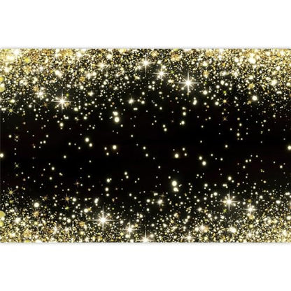Black and Gold Backdrop 9x6ft Photo Booth Backdrop | Fabric Glitters Backdrops for Birthday,Graduation,Wedding,Prom,New Year,Retirement Party,Family Reunion,Masquerade - size: 9x6ft