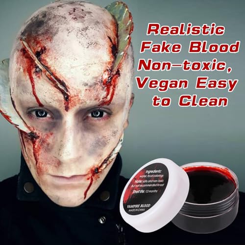 Liquid Latex Scar Wax SFX Makeup Kit with 6 Color Bruise Wheel Face Body Paint+Fake Blood Splatter Spray+Squirt Blood+Coagulated Blood Gel+Spatula Sponges for Halloween Fake Scars Wounds Burns - color: Halloween SFX Makeup Kit (11 Pieces)