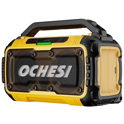 Cordless Bluetooth Speaker for DeWalt 20V Max Batteries, 80W Portable Jobsite Stereo Speaker with Dual Speakers and USB Port, Suitable for Camping, Home, Jobsite and Parties(No Battery/Charger)