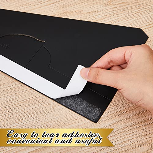 Marspark Poster Stand, 10 Inch, Black, 12 Pack | Self Stick Easel Back Poster Board Stand, Convenient Peel and Stick Self Adhesive Easels Display Cardboard Sign - color: Black, size: 10 Inch