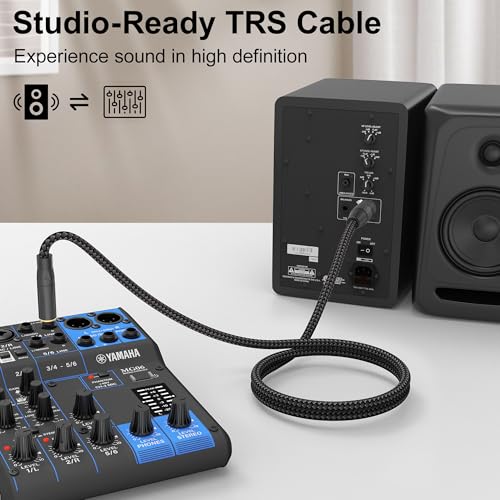 HOSONGIN XLR Female to 1/4 TRS Male Balanced Cable, 6.35mm Balanced Stereo Jack Cable with 3-Pin Connector, Nylon Braided for Live Sound, Electronic Organ, Mixers Studio Gear, 3 Feet - size: 3.3 Feet
