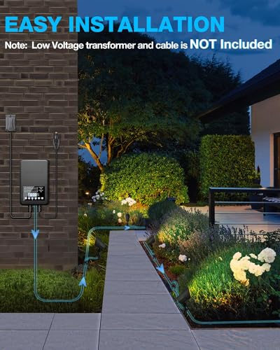 SUNVIE 6W AntiGlare LED Landscape Lighting Low Voltage with Connector 8Pack | Waterproof 600LM Super Bright 3000K Landscape Spot lights Outdoor Yard Garden Lights Wired Tree Wall Landscape Spotlights