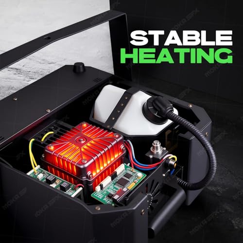 1500W Vertical Fog Machine with CO2 Jet Effect Sprays Upward, Downward & Horizontally RGB LED Smoke Machine DMX Remote Control for Club Stage Wedding Events