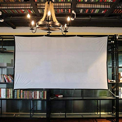 Jscreen 60 inch Projector Screen 16:9 HD Foldable Anti-Crease Portable Projection Movies Screen for Home Theater Outdoor Indoor Support Double Sided Projection