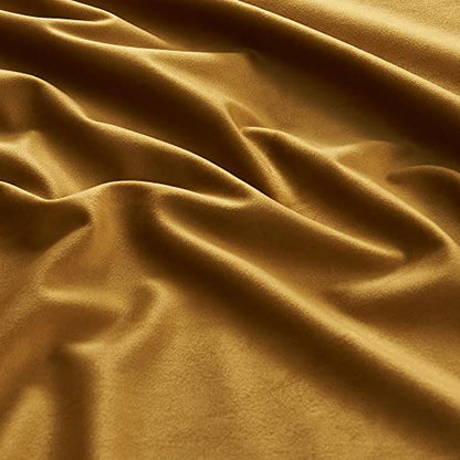 Pony Dance Golden Brown Velvet Curtains 84 inches Long with Rod Pocket Back Tab Top - Thick Havy Plush Velvet Drapes for Dining Room/Kitchen/Country House, 52Wx 84L, 2 PCs - color: Golden Brown, size: 52"W x 84"L (Pack of 2)