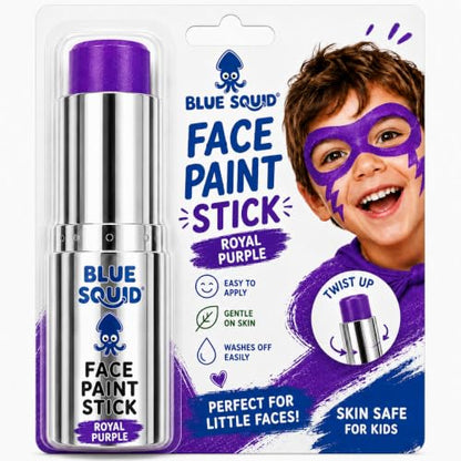 Blue Squid Purple Face Paint Stick - Water based Body Paint for Adults & Kids - Vegan Hypoallergenic Twist-Up Non-Toxic Makeup Stick for Cosplay, & SFX (Purple) - color: Purple