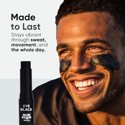Blue Squid PRO Eye Black Anti Glare Sports Stick for Football, Baseball Accessories, Softball Stuff, Black Face Paint Stick - Waterproof Body Paint Baseball, Softball Hypoallergenic Non-Toxic 2 pack - color: Eye Black
