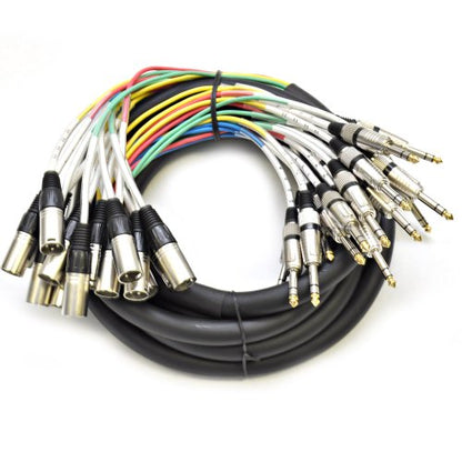 Seismic Audio - SAXT-16x15M - 16 Channel 15' XLR Male to 1/4" TRS Snake Cable - size: 15 Foot - 16 Channel