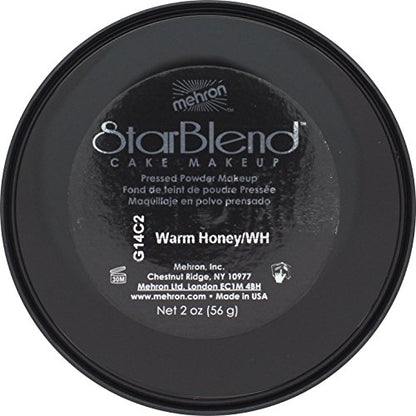 Mehron Makeup StarBlend - WARM HONEY, Wet/Dry Pressed Powder Foundation - color: Warm Honey, size: 2 Ounce (Pack of 1)