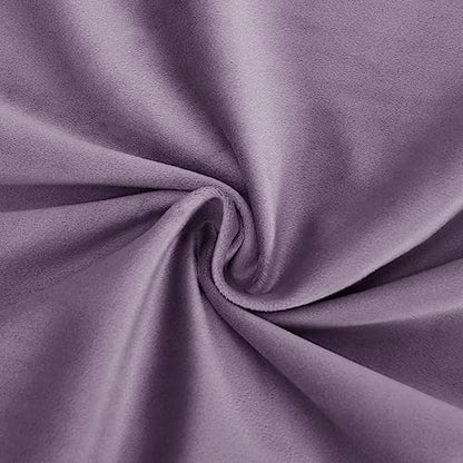 DWCN Velvet Curtains 63 inches Long- Room Darkening Light Blocking Window Drapes for Nursery Bedroom, Living Room, Tieable Solid Grommet Curtains & Drapes, W52 x L63, Lavender, 2 Panels - color: Lavender, size: 52"W x 63"L (Pack of 2)