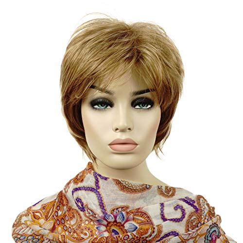 Lydell Short Layered Shaggy Full Synthetic Wigs (Light Stawberry Blonde) - color: 19 Light Stawberry Blonde